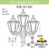 Миниатюра фото садово-парковый фонарь fumagalli ricu bisso/rut 3+1 e26.157.s31.wye27 | 220svet.ru