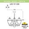 Миниатюра фото подвесной уличный светильник fumagalli sichem/cefa 3l u23.120.s30.axe27 | 220svet.ru