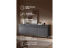 Миниатюра фото тв-тумба woodville иадама 3-ств. графит / графит софт 674704 | 220svet.ru