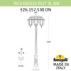 Миниатюра фото садово-парковый фонарь fumagalli ricu bisso/rut 3l dn e26.157.s30.bye27dn | 220svet.ru