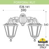 Миниатюра фото светильник уличный настенный fumagalli porpora/rut dn e26.141.000.vye27dn | 220svet.ru