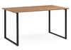 Миниатюра фото стол деревянный woodville лиман 140х80 дуб крафт золотой / черный матовый 615155 | 220svet.ru