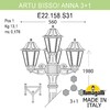 Миниатюра фото садово-парковый фонарь fumagalli artu bisso/anna 3+1 e22.158.s31.aye27 | 220svet.ru
