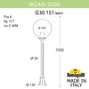 Миниатюра фото садовый светильник-столбик fumagalli mizar.r/g300 g30.151.000.wye27 | 220svet.ru