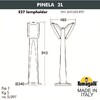 Миниатюра фото садовый светильник-столбик fumagalli pinela 2l 2n1.613.020.wyf1r | 220svet.ru