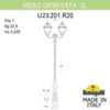 Миниатюра фото парковый фонарь fumagalli nebo ofir/cefa 3l u23.202.r20.aye27 | 220svet.ru