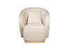 Миниатюра фото кресло olten велюровое кремовое garda decor 102an-84110 | 220svet.ru