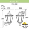 Миниатюра фото светильник уличный настенный fumagalli bisso/rut e26.131.000.axe27 | 220svet.ru