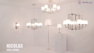 Миниатюра фото настольная лампа crystal lux nicolas lg1 nickel/white | 220svet.ru